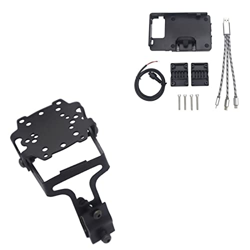 Navigationsmotorrad Für Yamaha Für Tenere 660 XT660Z Motorrad Handy Halterung Navigation Halterung Für USB Drahtlose Ladestation(USB and Bracket) von Generisch