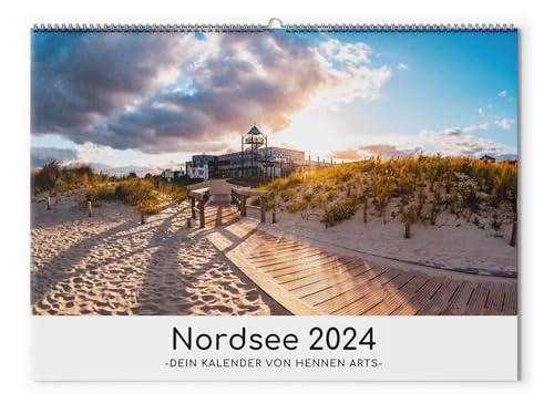 Nordsee Kalender 2024 (DIN A3) mit Specials | Hennen Arts von Generisch