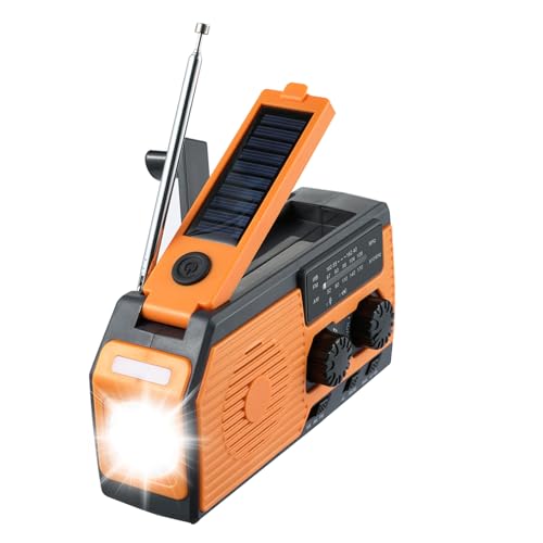 Notfallwed Up Radio - 5000mah NOAA Notfallwetter Radio AM/FM | IPX3 wasserdichte Batteriebetriebene Multifunktionale Handkurbel Solar Lade Leistungsbank Mit SOS Alarm, LED Taschenlampe Notfallwed Up Radio - 5000mah NOAA Notfallwetter Radio AM/FM | IPX3 wasserdichte Batteriebetriebene Multifunktionale Handkurbel Solar Lade Leistungsbank Mit SOS Alarm, LED Taschenlampe von Generisch