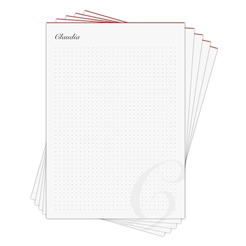 Notizblock Claudia - personalisiertes Geschenk für Claudia - 5 x Schreibblock DIN A5 mit je 50 Blatt für 250 Zeichnungen in Geschenkbox von Generisch