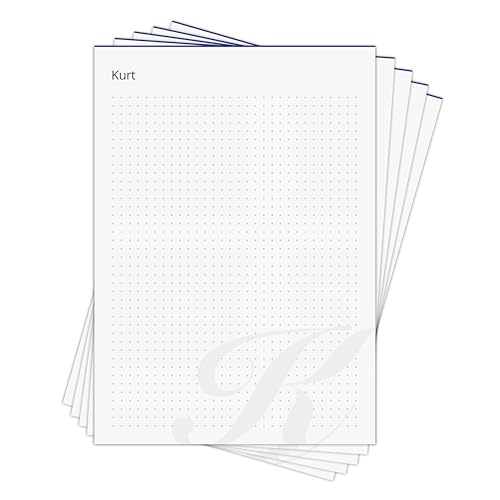 Notizblock Kurt - personalisiertes Geschenk für Kurt - 5 x Designblock DIN A5 mit je 50 Blatt für 250 Notizen in Geschenkbox von Generisch