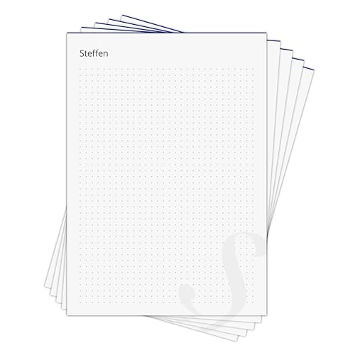Notizblock Steffen - personalisiertes Geschenk für Steffen - 5 x Designblock DIN A5 mit je 50 Blatt für 250 Notizen in Geschenkbox von Generisch
