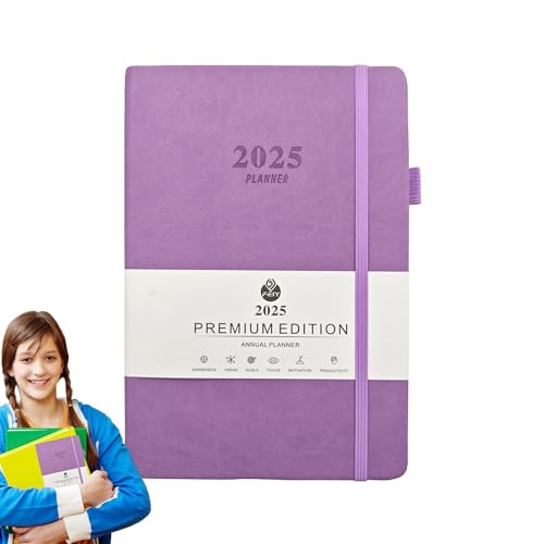 Notizbuch - 2025 Planer Notizbuch, Notizblock | Jahresplaner 2025 Notizbuch | Mehrzweck-Notizbuch, A5 Eventplaner Notizblock für Arbeitszeitplan, Termine, Aufgabenplanung von Generisch