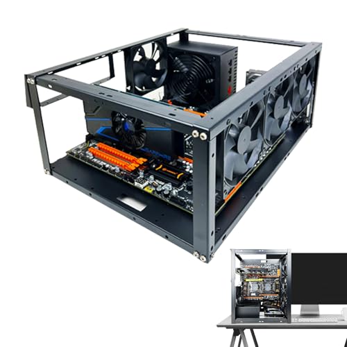 Offene Chassis-Motherboard-Halterung,Metall-Luft-Wasser-Lüfterständer, Computer-Motherboard-Halterungsrahmen | Lüfterständer und offene Gehäusehalterung, Übertaktung der Wärmeableitung für die MEI Offene Chassis-Motherboard-Halterung,Metall-Luft-Wasser-Lüfterständer, Computer-Motherboard-Halterungsrahmen | Lüfterständer und offene Gehäusehalterung, Übertaktung der Wärmeableitung für die MEI von Generisch