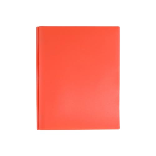 Ordner mit und Zinken, 2, 3 Zinken, Ordner mit Visitenkartenhalter, Kunststoff, robuste Aktenordner für Dokumente, Büro, Schule, Briefgröße, 5 leuchtende Farben (Orange, One Size) von Generisch