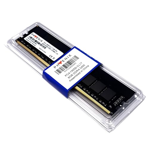 PHOENIX RAM 8GB (1x8GB) DDR4 2400MHz UDIMM PC4-19200 CL17 288 PIN 1,2V DESKTOP SPEICHER KOMPATIBEL MIT INTEL/AMD von Generisch