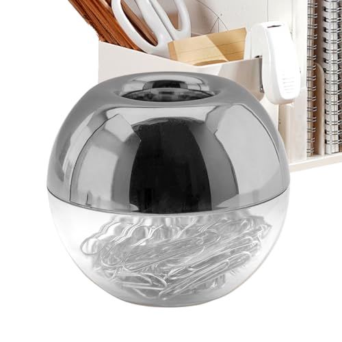Papierclip -Spender, Magnetpapierklammernspender,Magnetpapiercliphalter Runde für Schreibtisch | Smooth Desktop-Zubehör mit papierklammernder Nicht-Skid für Frauen, Männer von Generisch
