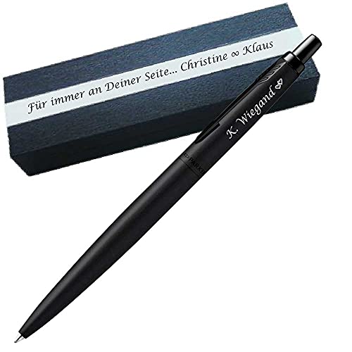 Parker Premium Black Jotter XL Monochrome Kugelschreiber mit Gravur Kugelschreiber mit Gravur als Geschenk & Symbol mit Geschenkverpackung Gravur für Geburtstag Jubiläum Abschluss Prüfung PS88Box2 von Generisch