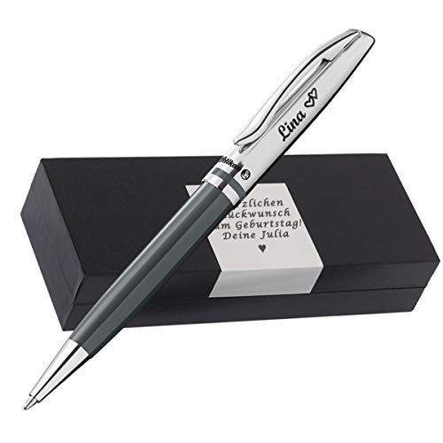 Pelikan Kugelschreiber mit Gravur als Geschenk & Symbol mit Geschenkverpackung Pelikan Kugelschreiber Jazz Classic Warmgrau PS18 - mit AMAZON KONFIGURATOR direkt online gestalten ! von Generisch