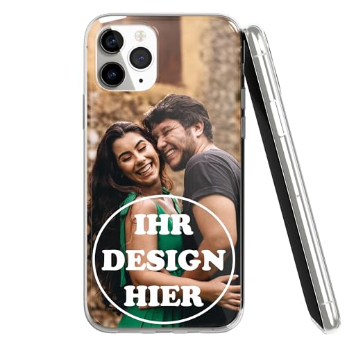 Personalisierte Hülle Für Apple iPhone 13 Mini Maßgeschützte TPU Handyhülle mit Ihrem Bild Initialen Foto Text oder Bild für Mobiltelefone von Generisch