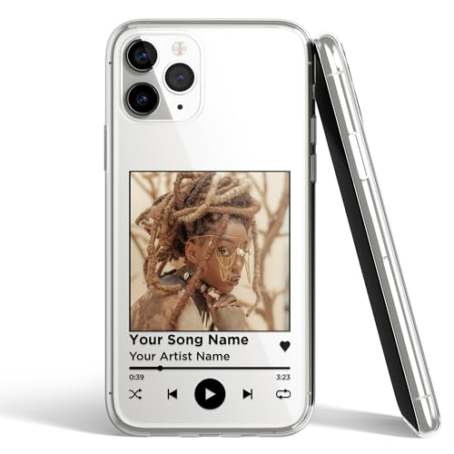Personalisierte Silikonhülle für Apple iPhone 15 : Ihr Lieblingsbild, Künstler und Songtitel auf Ihrem Handy! Jetzt Ihre einzigartige Hülle gestalten Schwarzes Design von Generisch