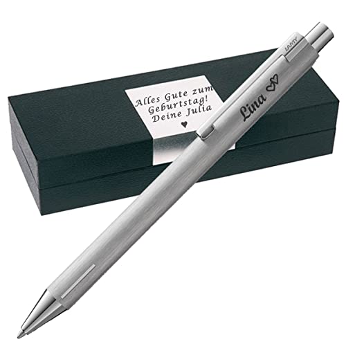 Personalisierter LAMY econ brushed Kugelschreiber 240 mit Geschenkbox inklusive Gravur Symbolr gravierbar PS146 von Generisch