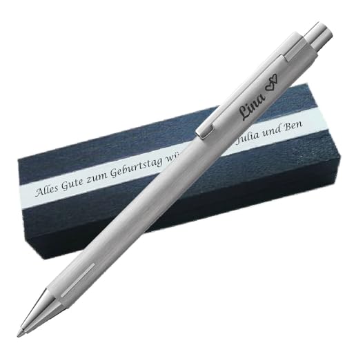 Personalisierter L A M Y econ brushed Kugelschreiber 240 mit Geschenkbox inklusive Gravur Symbole gravierbar PS146Box2 von Generisch