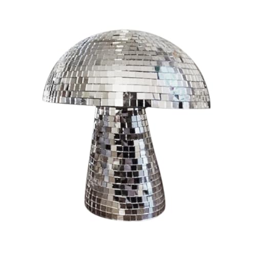 Pilz-Discokugel, Spiegel-Discokugel, Spiegel-Pilz-Disco, tragbare Spiegelkugel-Dekoration, tragbare Pilzförmige Heimkunst-Requisiten, Disco-Party-Dekorationen, für Bühne, Schlafzimmer, Esszimmer Pilz-Discokugel, Spiegel-Discokugel, Spiegel-Pilz-Disco, tragbare Spiegelkugel-Dekoration, tragbare Pilzförmige Heimkunst-Requisiten, Disco-Party-Dekorationen, für Bühne, Schlafzimmer, Esszimmer von Generisch
