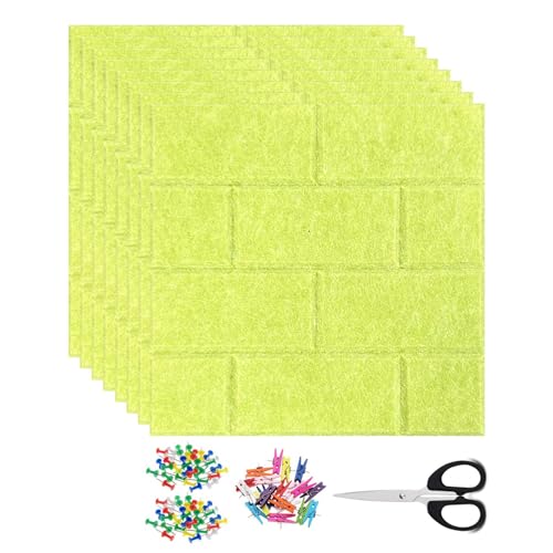 Pinnwände Für Die Wand, Filz-Pinnwandkacheln Für Die Wand, Multifunktionale Schalldämmende Raumdekoration für Kalender, Bilder, Post und Reiseplanung von Generisch