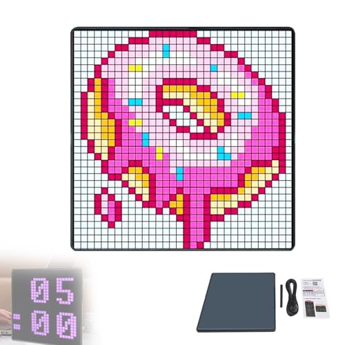 Pixel Art Display Digitaler Bilderrahmen, 32 x 32 Pixel, programmierbare Pixelkunst, LED-Display, DIY, Gaming-Zubehör, digitaler Wecker, Neonlicht für Raumdekoration, einzigartige Beleuchtungsdekorati Pixel Art Display Digitaler Bilderrahmen, 32 x 32 Pixel, programmierbare Pixelkunst, LED-Display, DIY, Gaming-Zubehör, digitaler Wecker, Neonlicht für Raumdekoration, einzigartige Beleuchtungsdekorati von Generisch