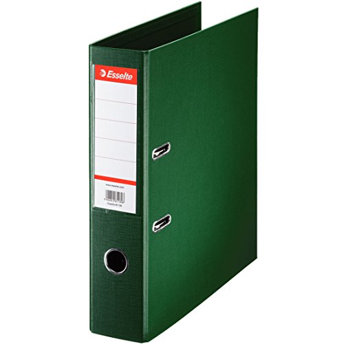 Plastik Ordner Standard, DIN A4, 75 mm (Breit 75 mm, Grün, 10er Pack) von Generisch