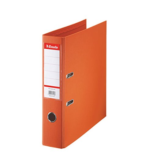 Plastik Ordner Standard, DIN A4, 75 mm (Breit 75 mm, Orange, 10er Pack) von Generisch