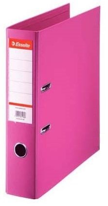 Plastik Ordner Standard, DIN A4, 75 mm (Breit 75 mm, Pink, 10er Pack) von Generisch