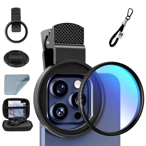 Polarisationsfilter Handy, 52 mm Tragbares Polarisationskameraobjektiv für Smartphones, Passend für Alle Modelle (1 Set) von Generisch