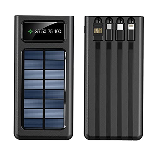 Powerbank, schnelles Aufladen, Powerbank, integriertes Kabel, 10000/20000/30000 mAh, Powerbank, LED-Akku, Schwarz, 10.000 mAh Powerbank, schnelles Aufladen, Powerbank, integriertes Kabel, 10000/20000/30000 mAh, Powerbank, LED-Akku, Schwarz, 10.000 mAh von Generisch