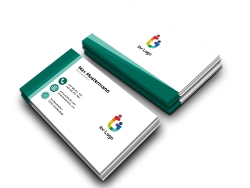 Premium Visitenkarten personalisiert (85x55mm), Premium Papier, hochwertiger Druck, hohe Qualität, selbst gestalten für Business, Unternehmen, Startup & privat (Elegant Green) von Generisch