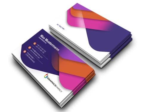 Premium Visitenkarten personalisiert (85x55mm), Premium Papier, hochwertiger Druck, hohe Qualität, selbst gestalten für Business, Unternehmen, Startup & privat (Modern Pink) von Generisch