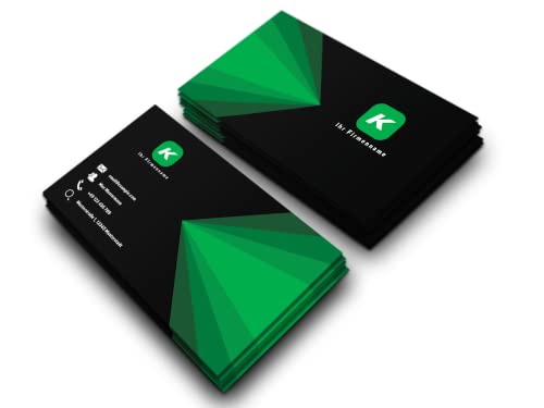 Premium Visitenkarten personalisiert (85x55mm), Premium Papier, hochwertiger Druck, hohe Qualität, selbst gestalten für Business, Unternehmen, Startup & privat (Spiky Green) von Generisch