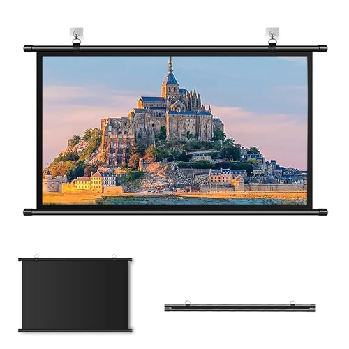 Projektor-Leinwand, manuelle Pull-Down-Heimkino-Projektionsleinwand für Innenfilme, Anti-Folter-Design, 9 Formate kompatibel Projektor-Leinwand, manuelle Pull-Down-Heimkino-Projektionsleinwand für Innenfilme, Anti-Folter-Design, 9 Formate kompatibel von Generisch