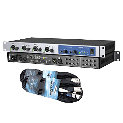 RME Fireface 802 60 Kanal High-end 192 kHz USB & FireWire Audio Interface + 2x keepdrum XLR-Kabel von Generisch