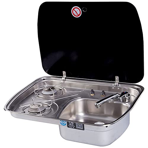 RV-Herd Gasbrenner integriert, faltbar mit Spüle für Wohnmobile, Camping & Kochen unterwegs – einfach zu bedienen und zu reinigen, Multi-Schutz RV-Herd Gasbrenner integriert, faltbar mit Spüle für Wohnmobile, Camping & Kochen unterwegs – einfach zu bedienen und zu reinigen, Multi-Schutz von Generisch