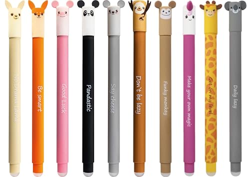 Radierbarer Gelstift Blau mit Kawaii Tier-Design - Löschbarer Kugelschreiber 0.7mm für Schule, Büro & Kreatives Nachfüllungen - Löschbaren Gelstiften für Kinder Studenten Komplettes Set Radierbarer Gelstift Blau mit Kawaii Tier-Design - Löschbarer Kugelschreiber 0.7mm für Schule, Büro & Kreatives Nachfüllungen - Löschbaren Gelstiften für Kinder Studenten Komplettes Set von Generisch