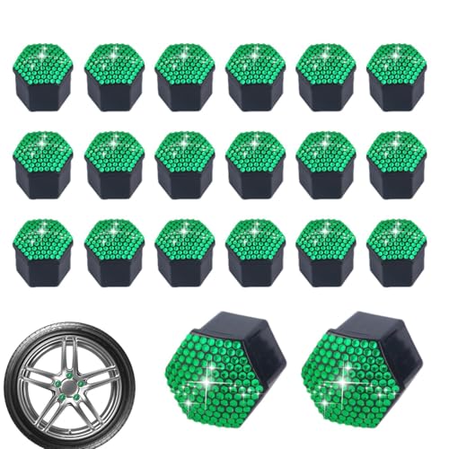 Radmutternabdeckung | Glänzende Radschraubenabdeckung Set 20 Stück | Kratzfeste Abnehmbare Radschmuckkappen Für Auto Außenbereich Staubschutz Radmutternabdeckung | Glänzende Radschraubenabdeckung Set 20 Stück | Kratzfeste Abnehmbare Radschmuckkappen Für Auto Außenbereich Staubschutz von Generisch