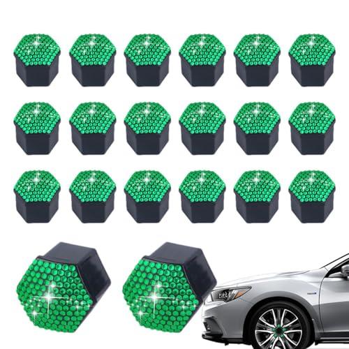 Radmutternabdeckungen,Funkelnde Schraubenkappen-Set mit 20 Teilen | Staubdichte & Rostbeständige Radkappen für Auto mit Abnehmbarem Felgenschutz gegen Kratzer von Generisch