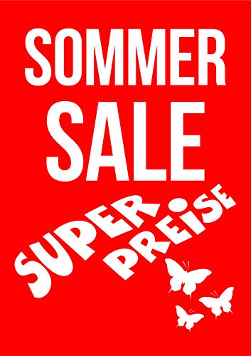Rahmenplakat DIN A1 - Sommer Sale Super Preise für Rabattaktionen, Sommerschlussverkauf (SSV) von Generisch