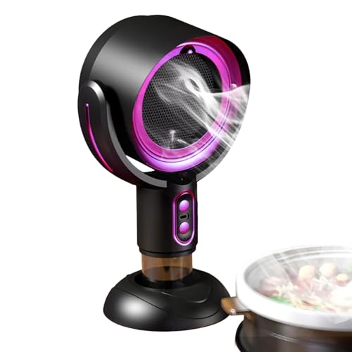 Range Hood, Rechargeable Range Hood, Desktop Range Hoods, Kitchen Hot Pot Hoods, 360-degree Parallel Rotation Desktop with 3000mAh Battery Hood for Hot Pot and Cooking in the Kitchen or RV von Generisch
