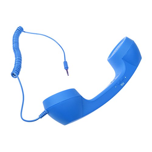 Retro POP Mobilteil mit 3,5-mm-Klinkenstecker, Rauschunterdrückung, Schwarz (Blau) von Generisch