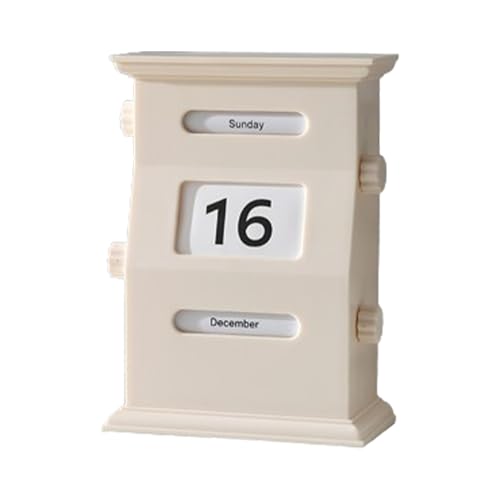 Retro -Schreibtischkalenderblöcke - Perpetuales Holzdatum für Desktop -Verwendung | Klassischer Blockkalender für Zuhause oder Büro, nachdenkliches Geschenk für Freunde, Familie und Mitarbeiter von Generisch