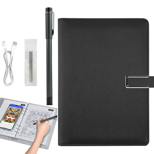 Reusable Smart Notebook Digital,with 5 High-Precision Spare Refills, Paper-Screen Synchronization,with Fingerprint Unlocking and Note Playback, Smart Bluetooth Connect Compatible Smartphone Reusable Smart Notebook Digital,with 5 High-Precision Spare Refills, Paper-Screen Synchronization,with Fingerprint Unlocking and Note Playback, Smart Bluetooth Connect Compatible Smartphone von Generisch