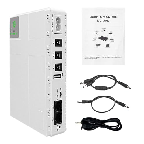 Router Netzteil - UNIVERSALS -Sektoradapter, hoher Effizienz -Sockel | Robustes Kabel, Überlastschutz, stabile Ausgabe für Wi-Fi-Router, Modems, Videokameras und diese mini -ups -Notfallbatterie deckt von Generisch