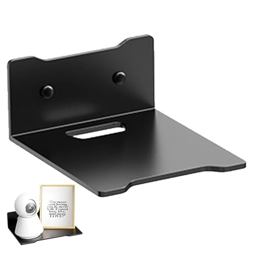 Router- – Wandmontierte schwebende Regale | Edelstahl-Projektor-Rack-Halter | praktische Router-Wandregal-Halterung | Wandhalterung schwebend für Media-Boxen, Player, Satelliten-TV-Box von Generisch