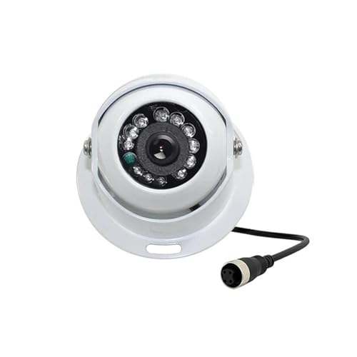 Rückfahrkamera Robuste AHD 1080P Dome-Rückfahrkamera für mit Nachtsicht, universelle Halterung für Rückfahrkameras für LKWs, Wohnmobile und Anhänger(Weiß,Camera-4PIN) von Generisch