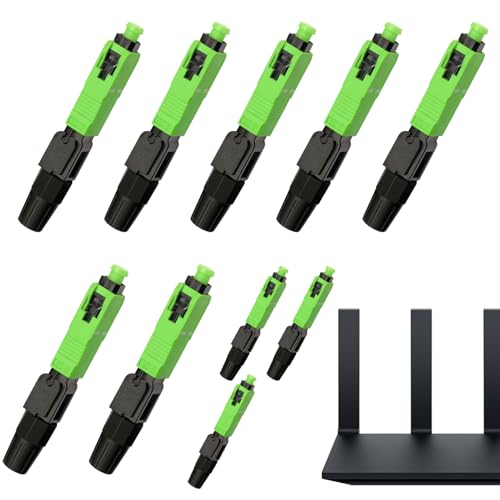 SC/APC-Glasfaser-Schnellanschluss-10-Pack-Kurzanschlüsse | Werkzeugfreier Single-Mode Cold Splice | Ideal für FTTH-, CATV-, Rechenzentren und Kommunikationsbasisstationen von Generisch