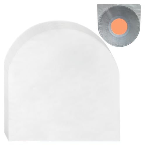 Schallplattenhüllen 7/10/12 Zoll LP Vinyl Innenhüllen halbtransparent antistatisch Single Round Schallplattenalbum Hüllen LP Schutzhüllen Album Innenhüllen 50 Stück von Generisch