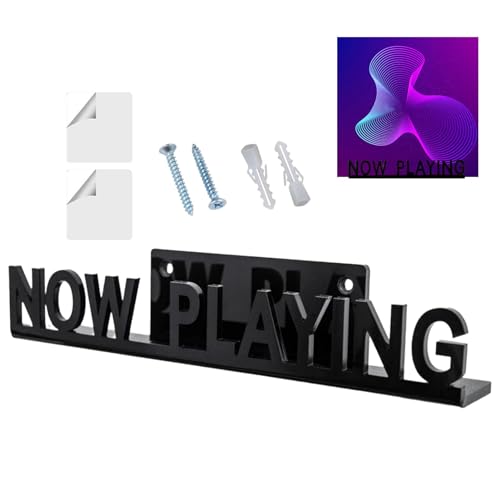 Schallplattenregal-Wandhalterung - Acryl-Schallplattenregal-Wandhalterung Now Playing - Dicke Schallplatten-Wandhalterung, langlebige Schallplattenregale für Albumpräsentation, Aufbewahrung, Wanddekor von Generisch
