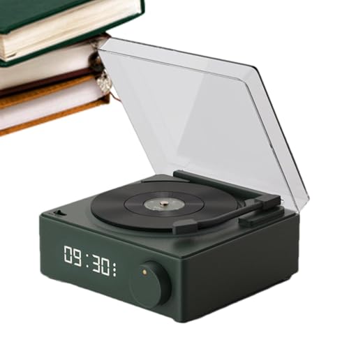 Schallplattenspieler-Lautsprecher, USB-Karten-Lautsprecher, Wecker, integriert in 360-Grad-Surround-Sound und Lautstärkeregler, kabellos, kreativ, kleiner Retro-Lautsprecher Schallplattenspieler-Lautsprecher, USB-Karten-Lautsprecher, Wecker, integriert in 360-Grad-Surround-Sound und Lautstärkeregler, kabellos, kreativ, kleiner Retro-Lautsprecher von Generisch