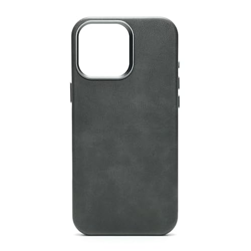 Schlanke Hülle Für iPhone 16/16 Pro/16 Plus/16 Pro Max, Magnetische Saugnapf-Leder-Business-Anti-Fall-Hülle Kabellose Ladehülle,16,Grey von Generisch