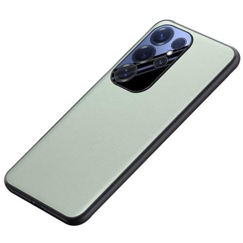 Schlanke Hülle für Samsung Galaxy S25 Ultra/S25 Plus/S25, leichte Luxus-Business-Leder-Telefonhülle mit vollständiger Abdeckung, Linsenschutzhülle, Grün, S25 Plus von Generisch
