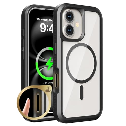 Schlanke Hülle für iPhone 16/16 plus/16 pro/16 pro max, magnetische Saugnapf-Anti-Drop-Telefon-Transparente klare Hülle unterstützt kabelloses Laden Schlanke Hülle für iPhone 16/16 plus/16 pro/16 pro max, magnetische Saugnapf-Anti-Drop-Telefon-Transparente klare Hülle unterstützt kabelloses Laden von Generisch
