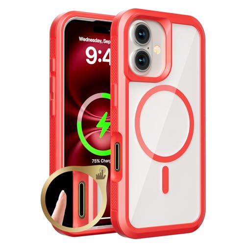 Schlanke Hülle für iPhone 16/16 plus/16 pro/16 pro max, magnetische Saugnapf-Anti-Drop-Telefon-Transparente klare Hülle unterstützt kabelloses Laden Schlanke Hülle für iPhone 16/16 plus/16 pro/16 pro max, magnetische Saugnapf-Anti-Drop-Telefon-Transparente klare Hülle unterstützt kabelloses Laden von Generisch